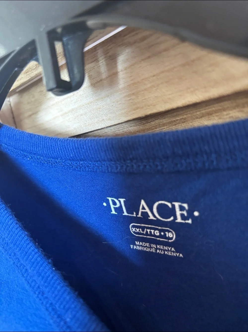 Place Royal Blue Crewneck Tee with White Logo XXL